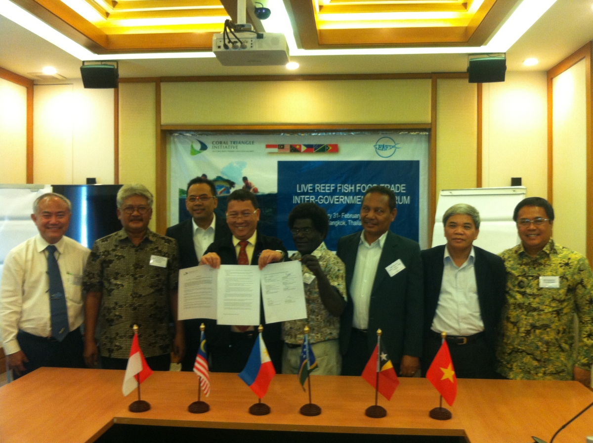 Coral Triangle Countries Agree on Joint Actions to Sustainably Manage Live Reef Fish Trade